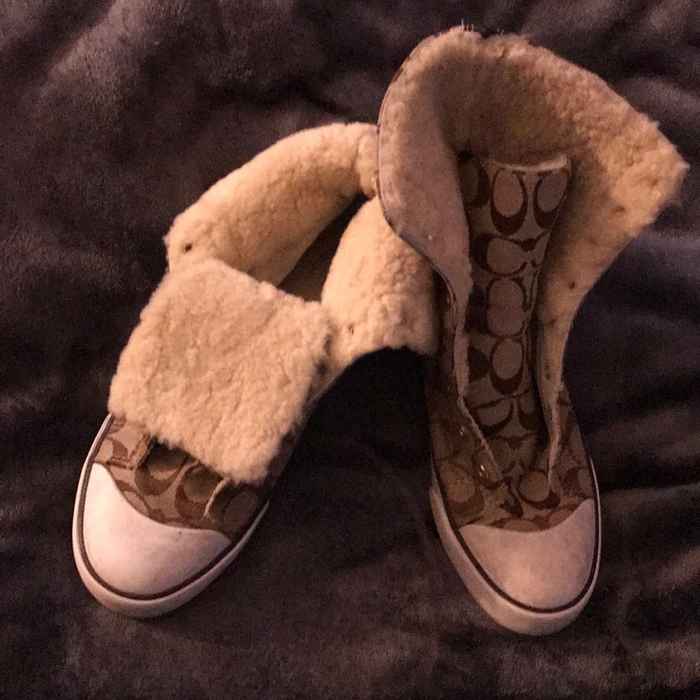 Coach Fleece Lined High Tops